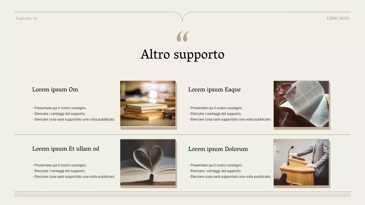 Una semplice proposta di libri in marrone e beige