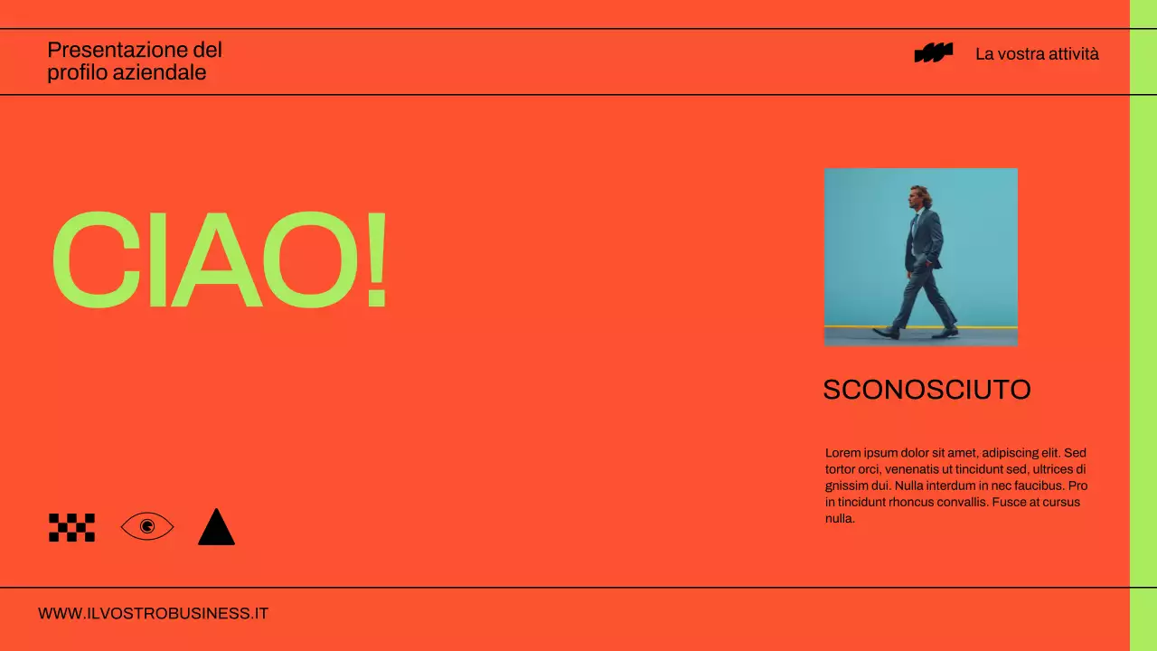 Rapporto sul profilo aziendale di Neon e Nero Moderno