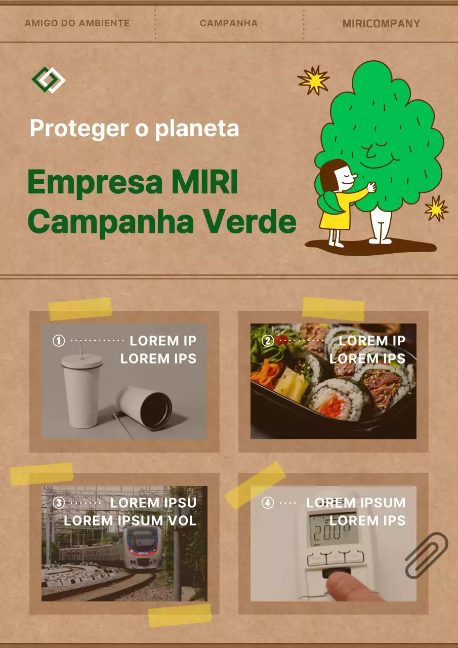 Um guia simples verde e branco para campanhas ecológicas
