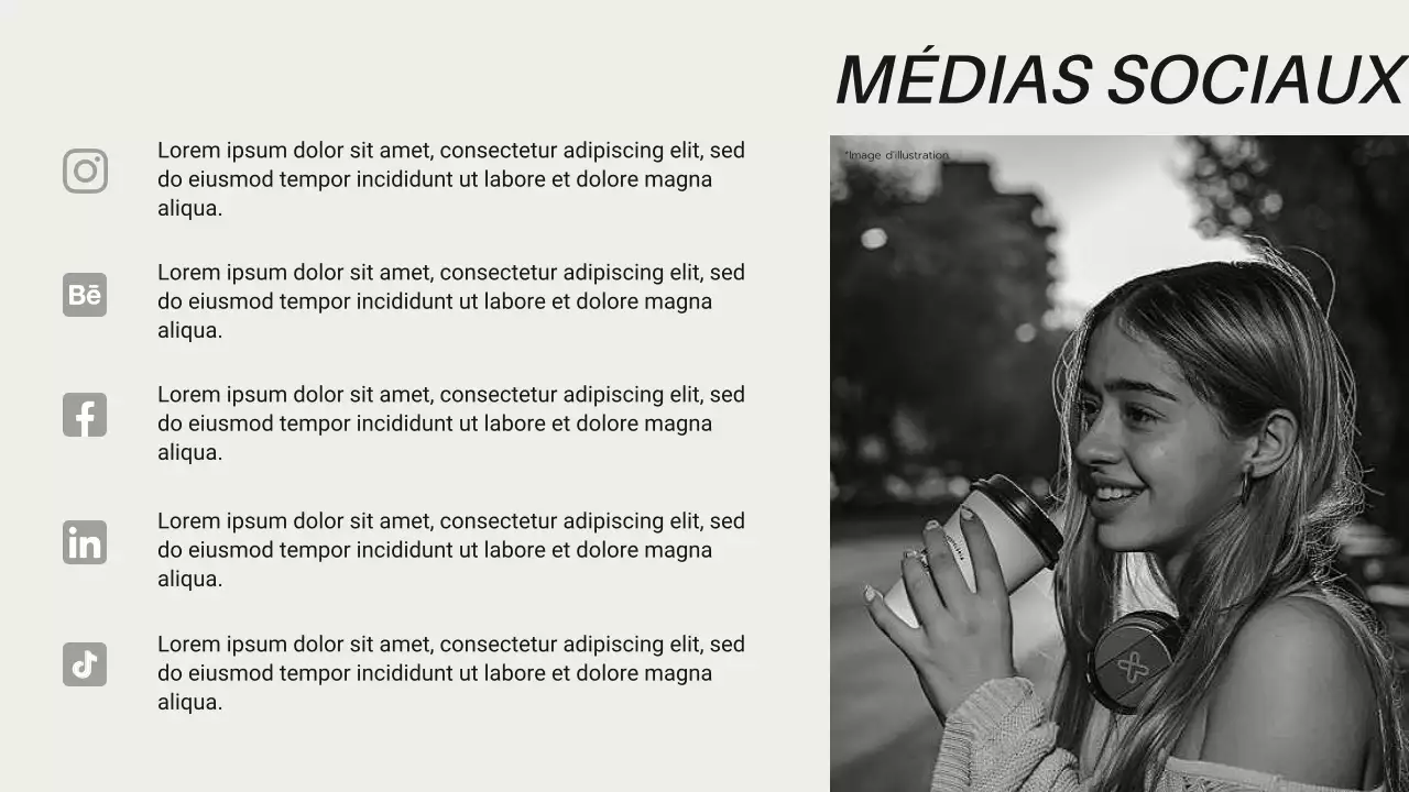 Introduction au guide des marques de mode moderne en noir et blanc