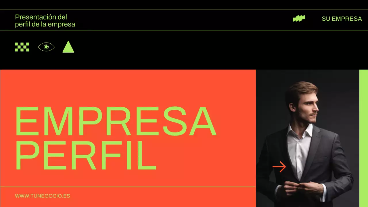 Informe sobre el perfil de las empresas modernas de neón y negro