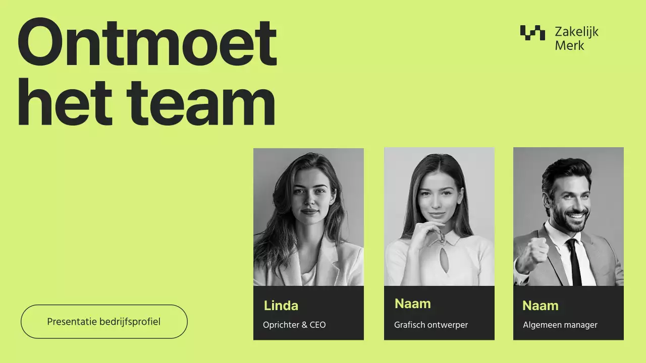 Grijs en Blauw Minimal Bedrijfsprofiel