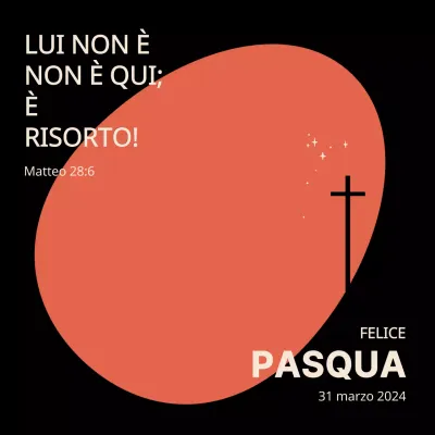Un versetto della Bibbia minimalista a forma di uovo rosso