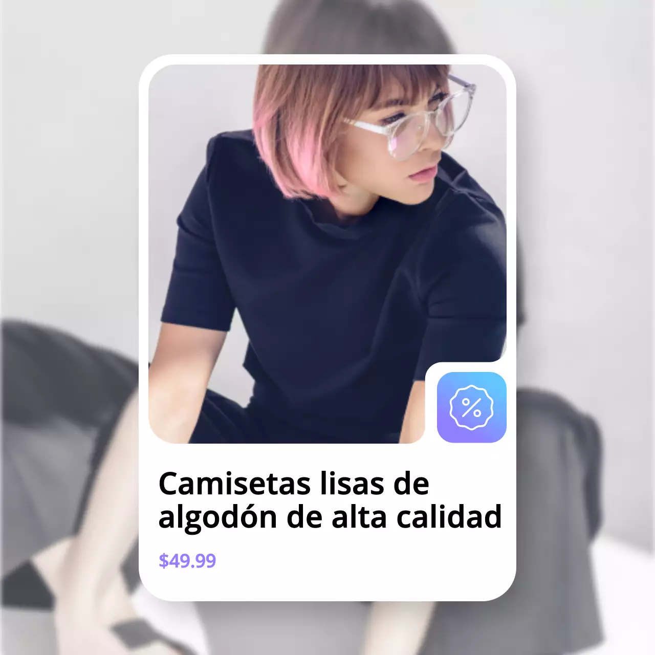 Púrpura Azul Campaña de promoción de productos modernos