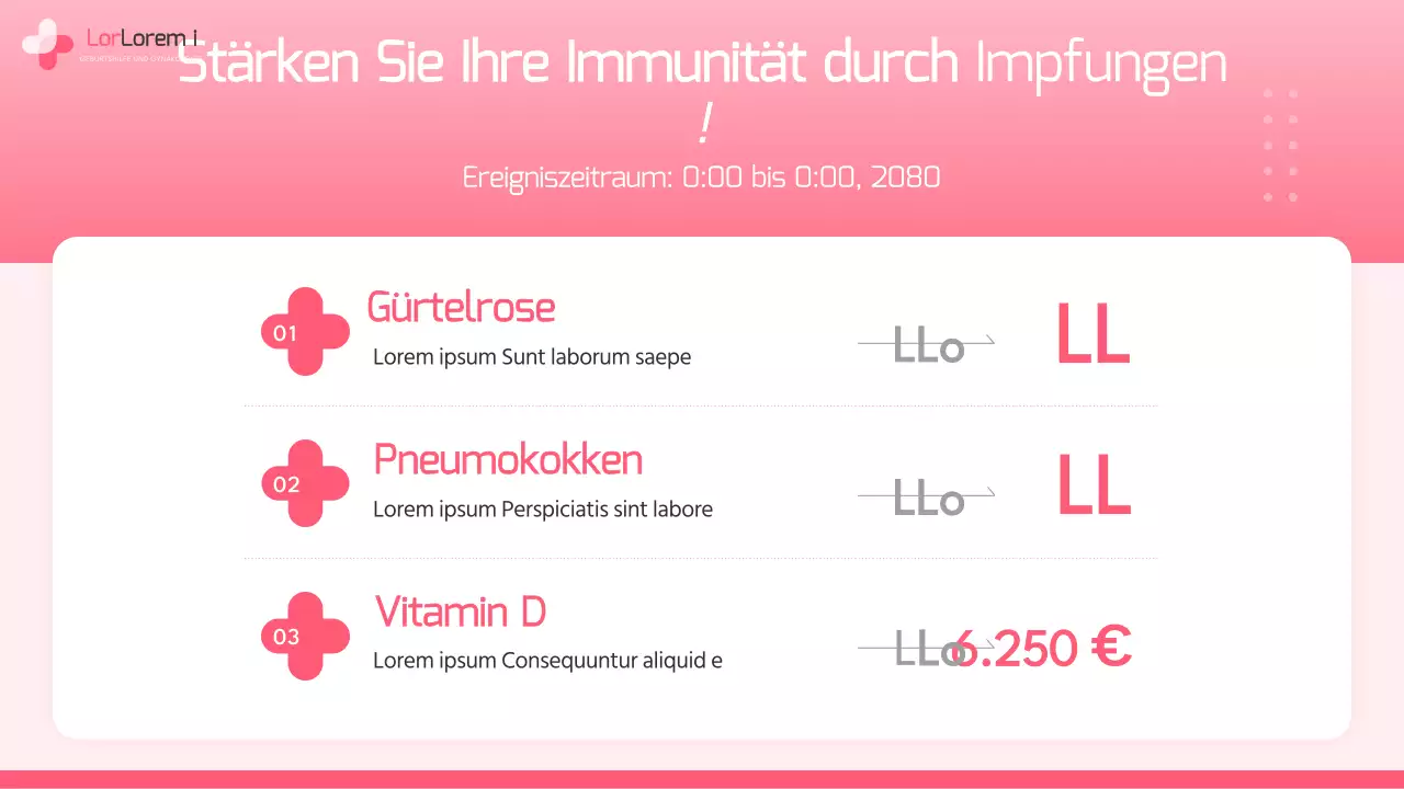 Eine schlichte Ankündigung für das Entbindungskrankenhaus in Pink und Hot Pink