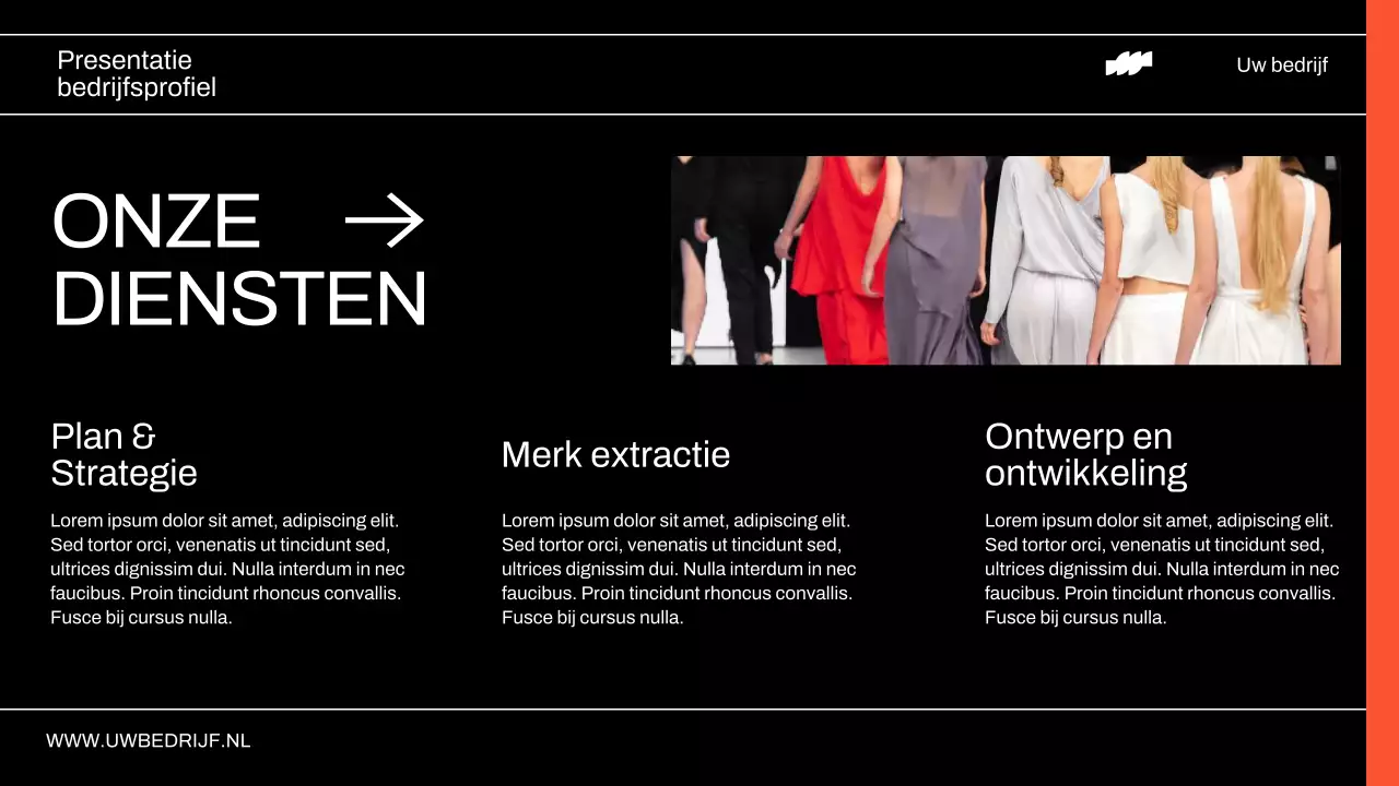 Neon en zwart modern bedrijfsprofiel