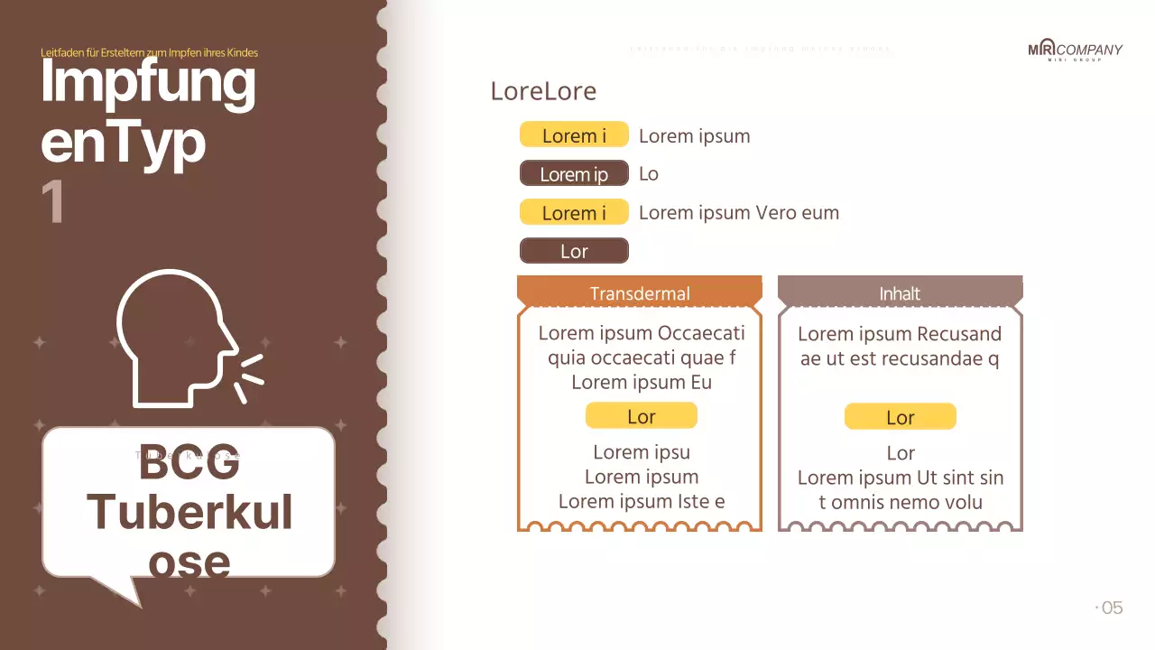 Impfungen für Eltern im braunen Pop-Art-Stil