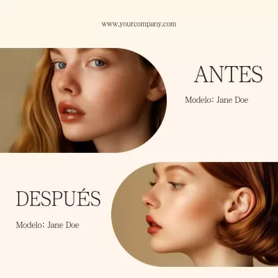 Campaña comparativa Beige Minimal Antes Después