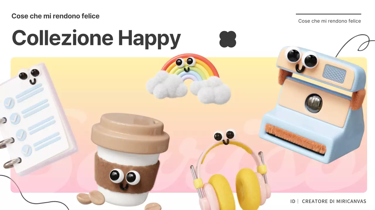 Fattore di felicità del materiale morbido 3D