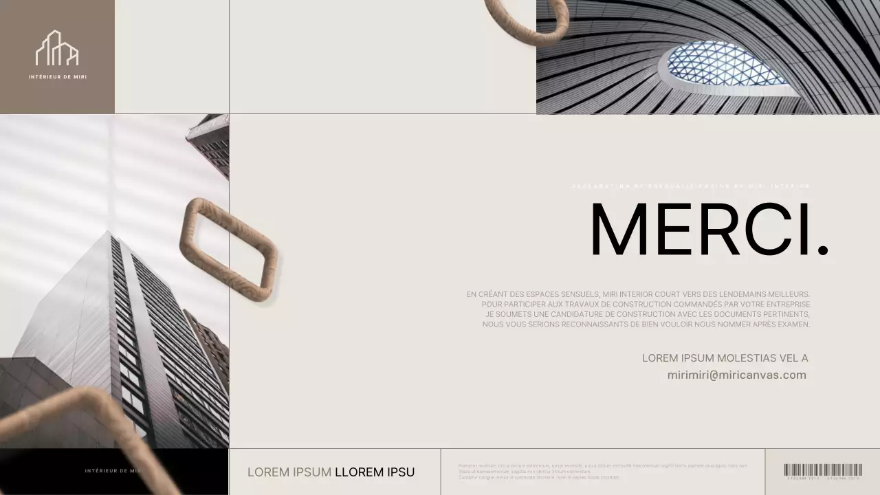 Proposition d'entrepreneur d'intérieur tendance en beige et noir