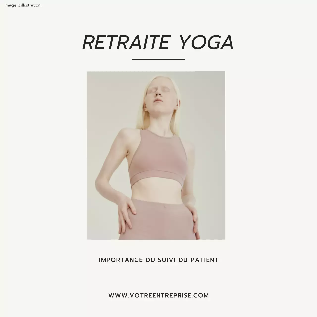 Promotion de la retraite de yoga et de bien-être Beige Minimal