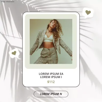 Cadre photo moderne beige et kaki Mode féminine Shop Promotion