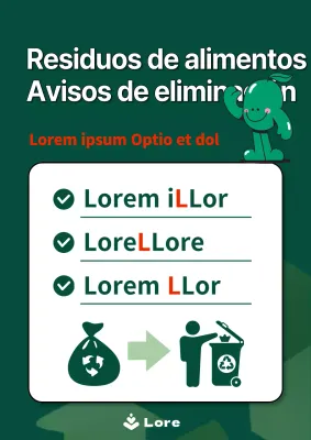 Un sencillo aviso verde sobre residuos alimentarios