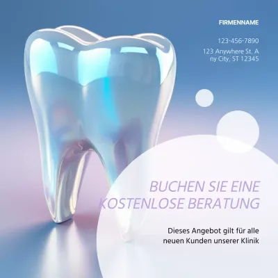Blau und Lila Moderne Zahnpflege Business Promotion