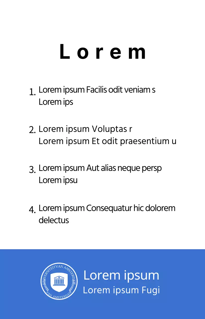 Bezoekkaart met blauw-wit schoollogo