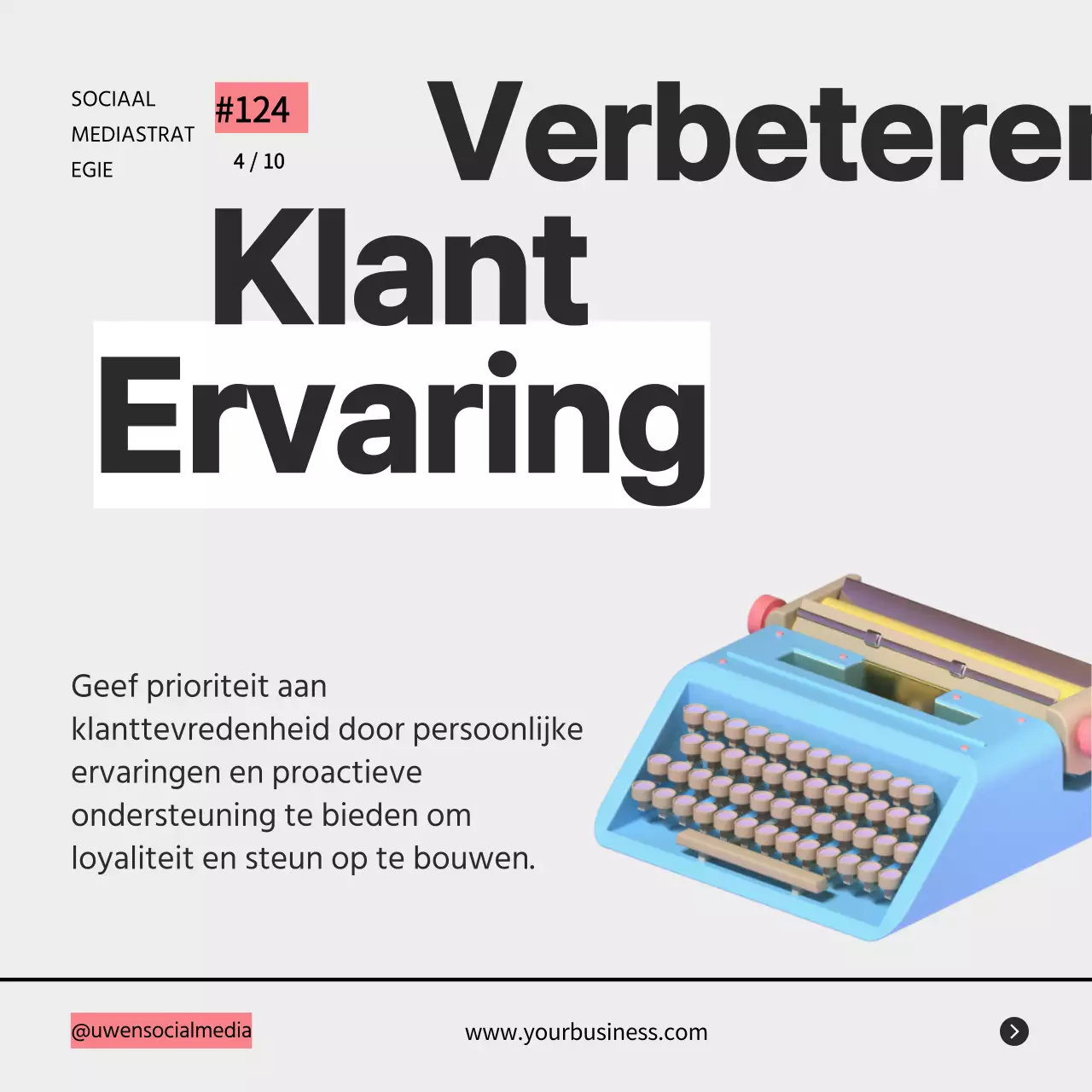 Grijs Retro Vet Zakelijke Strategie Tips Instagram Carrousel Post