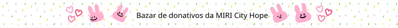 Texto promocional escrito à mão com uma ilustração de um coelhinho giro