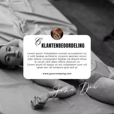 Zwart-wit Modern Fashion Stylist Klantenreview Promotie