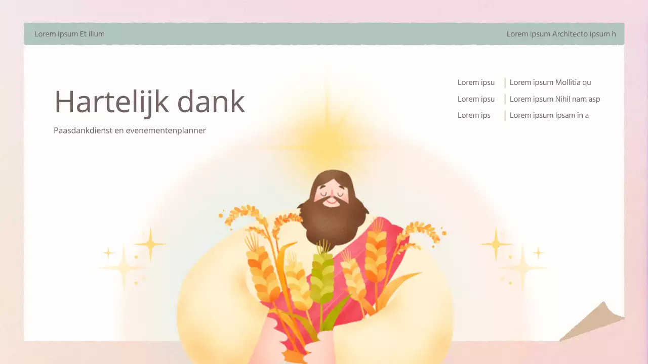 Een eenvoudige planner voor roze en geel paasfeest