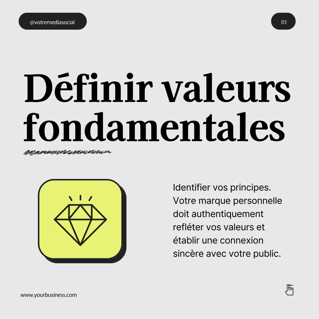 Gris Violet Vert Gras Minimal Personal Branding Tips Instagram Carousel Post