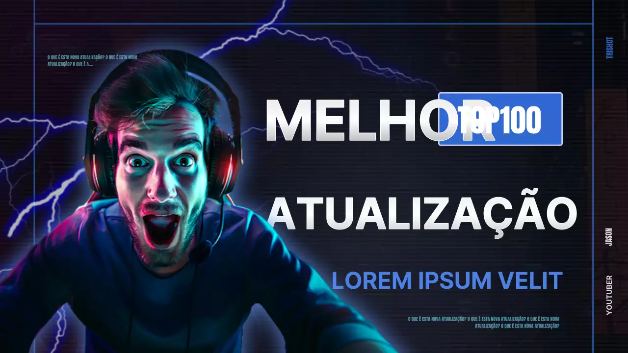 Promover actualizações de jogos cibernéticos em azul-marinho e preto