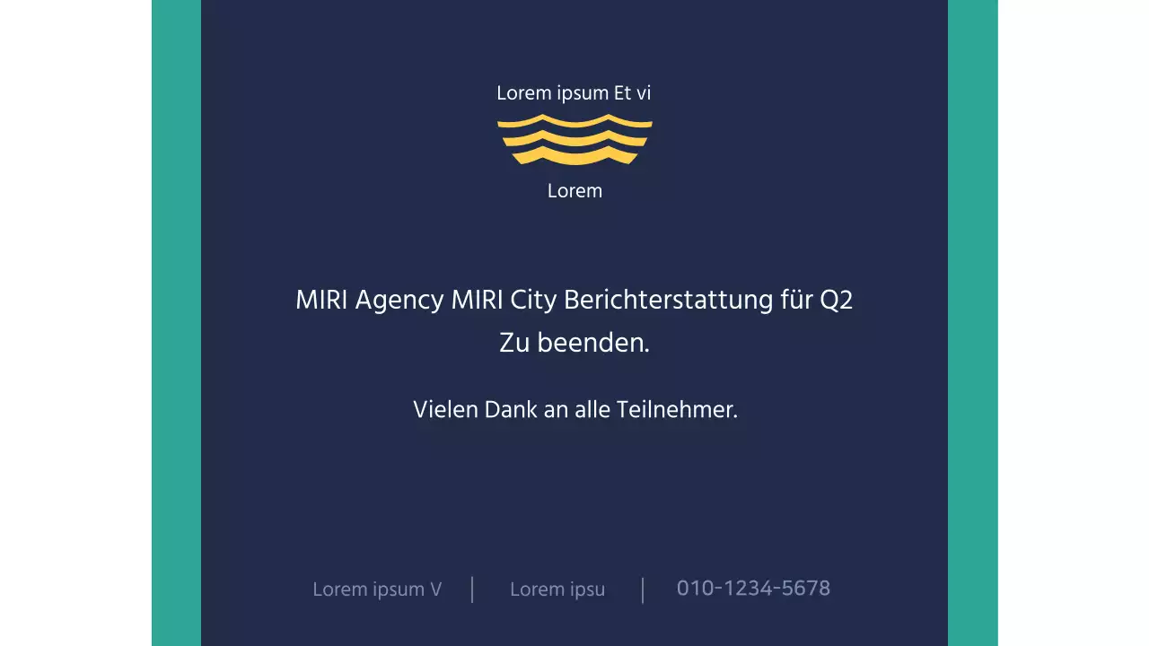 Einfache Berichte für den öffentlichen Sektor in blau und mint