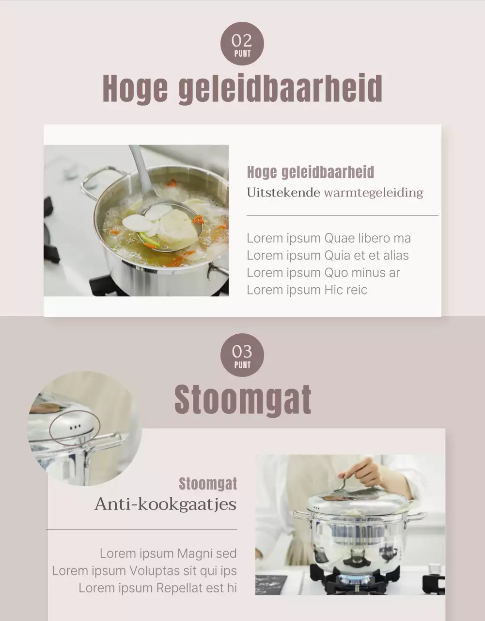 Een kennismaking met moderne potten in roze en beige