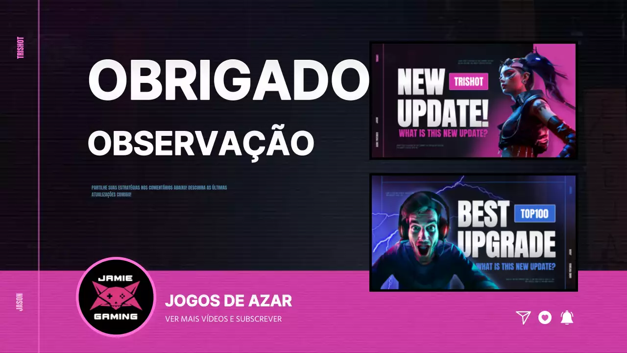 Promover uma atualização de jogo inspirada no cyberpunk em rosa choque e azul