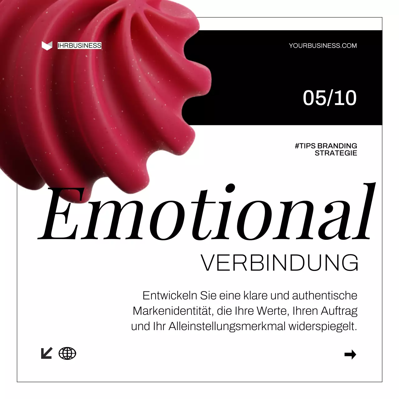 Weiß Schwarz Modern Fett Markenaufbau Strategie Tipps Instagram Karussell