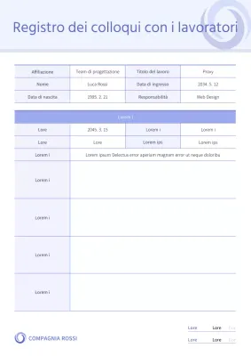 Diario di un'intervista semplice e color malva