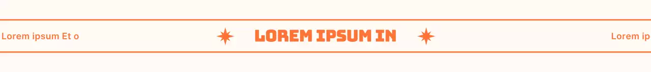 Strapontwerp met typografie en boven- en onderlijnen