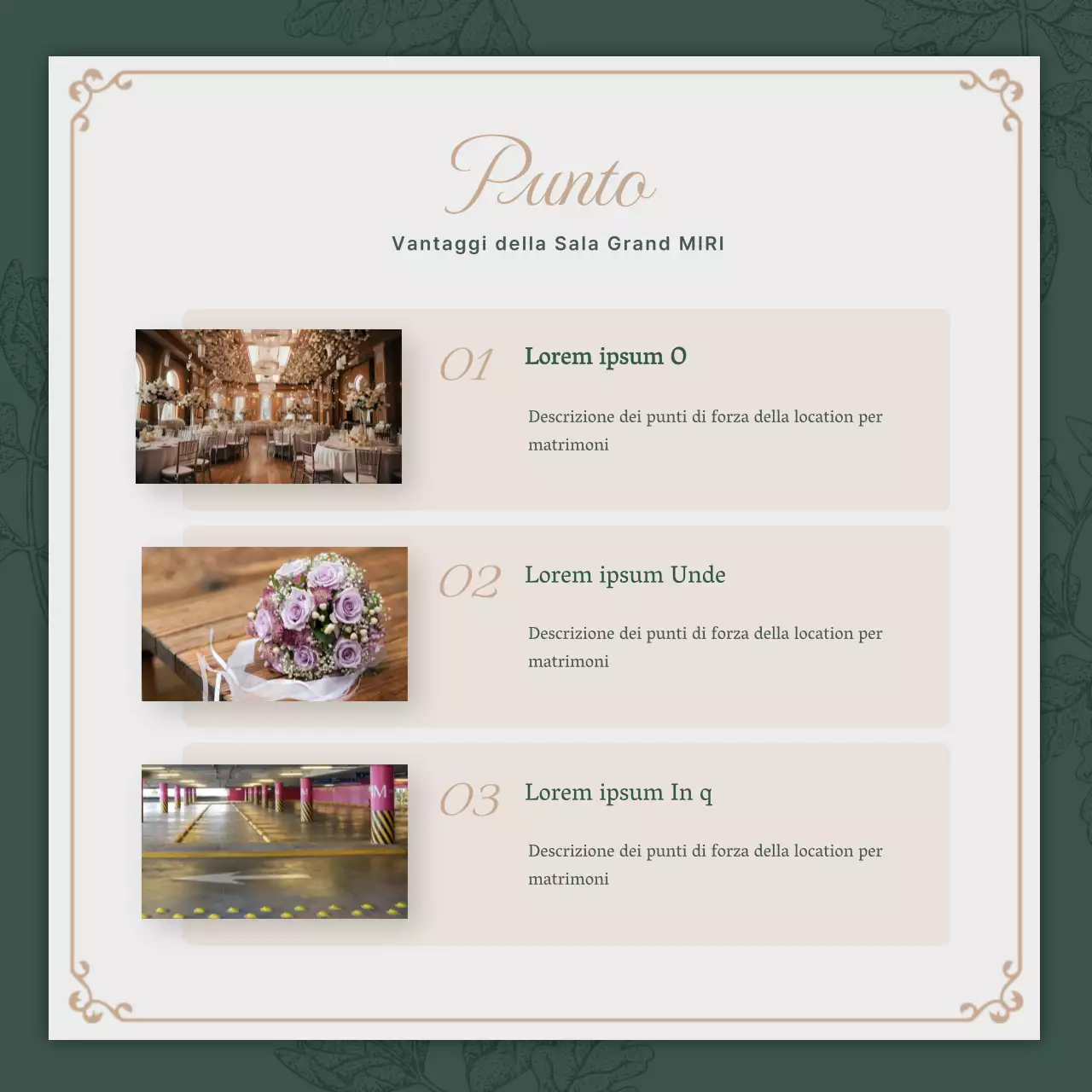 Promuovere fornitori di nozze ecologici e di alto livello