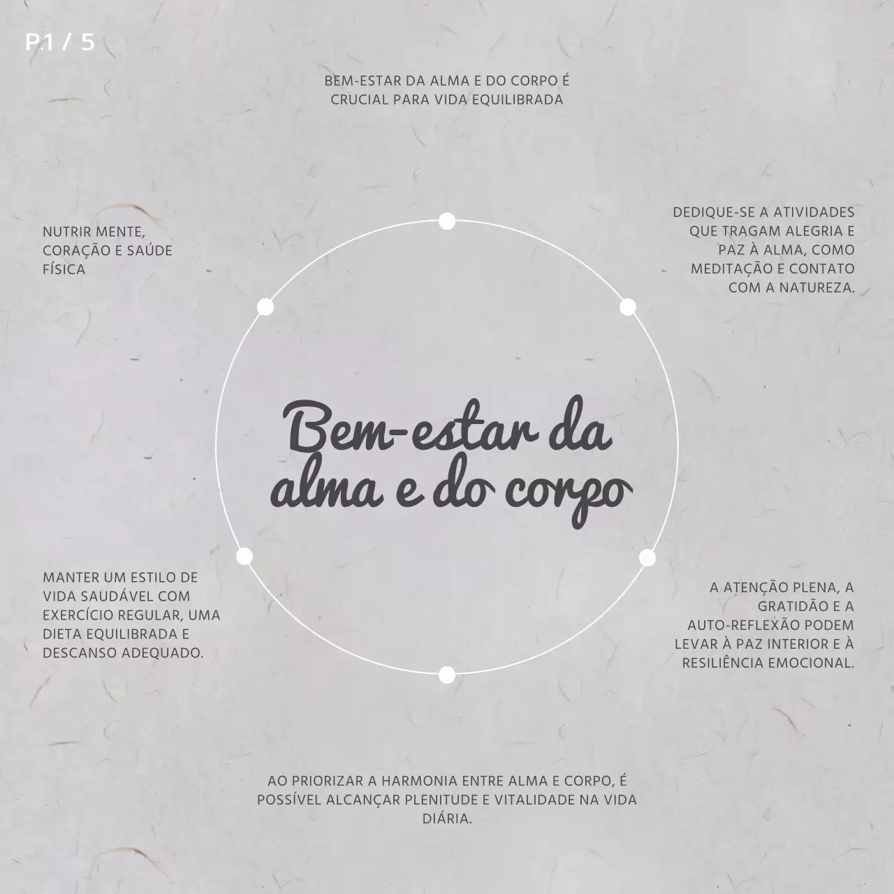 Promoção de blogue de bem-estar e saúde minimalista a cinzento e branco