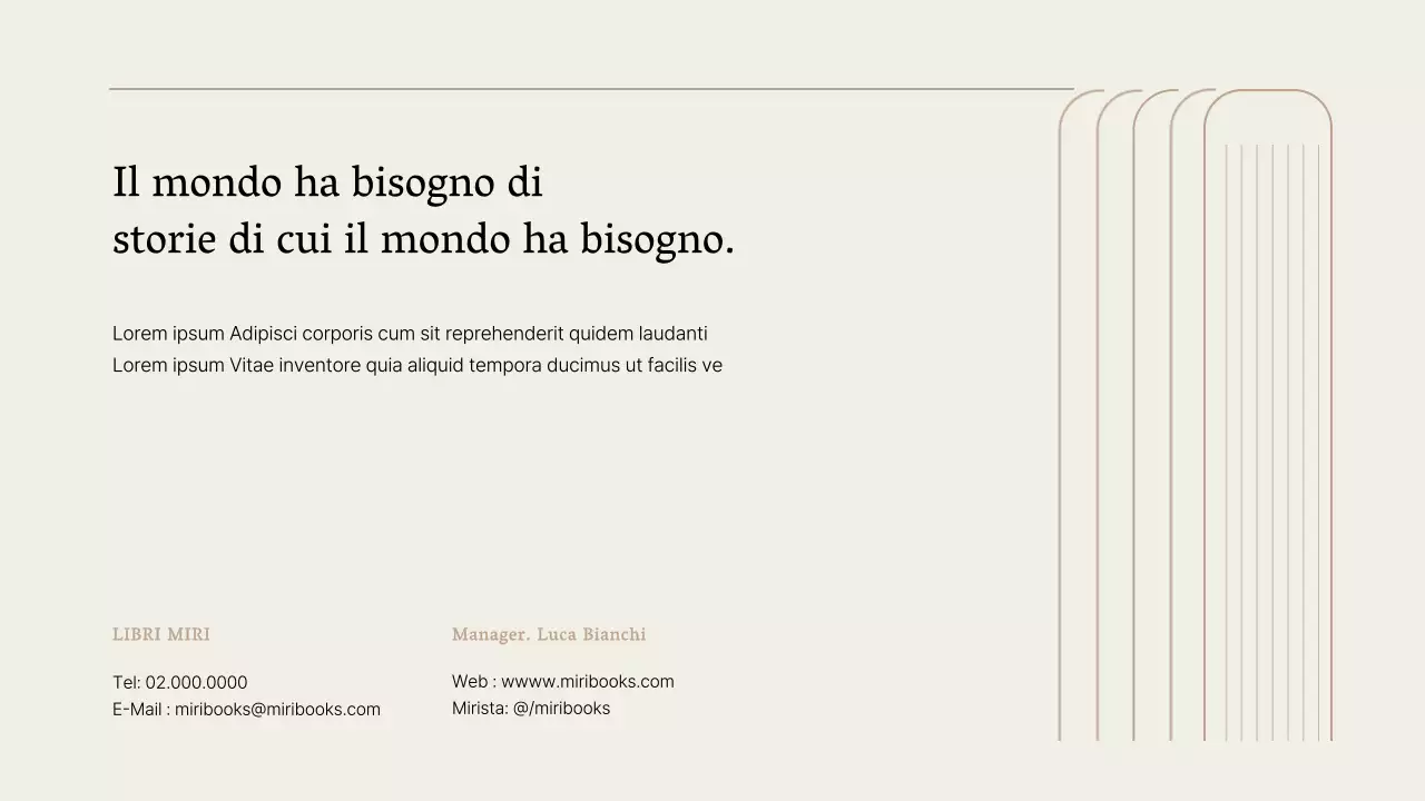 Una semplice proposta di libri in marrone e beige