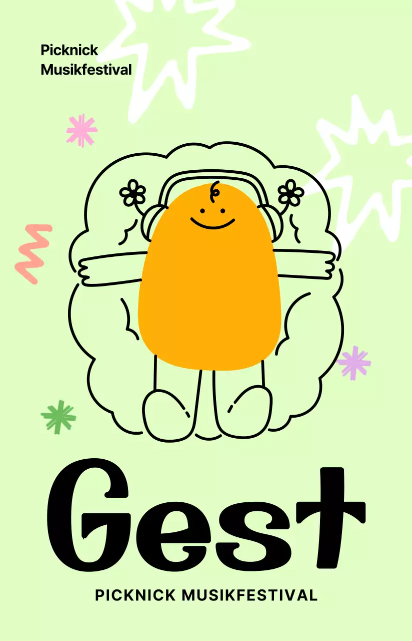 Buntes Festival Festival Illustration Konzept Mitarbeiter