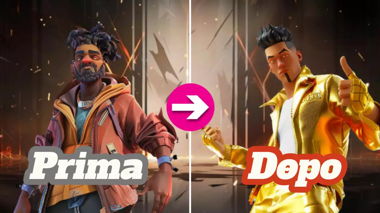 Brown and Gold Classic Prima e dopo il video di copertina