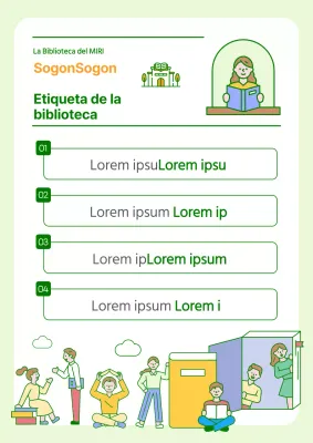 Una bonita guía amarilla y chartreuse sobre la etiqueta en la biblioteca