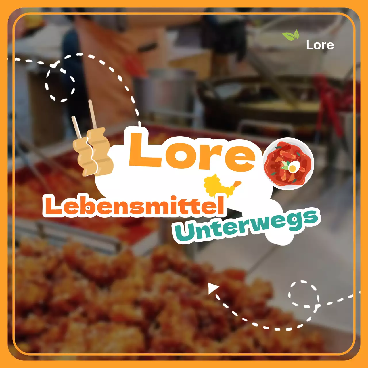 Förderung des einfachen Orange und Gelb der traditionellen Märkte