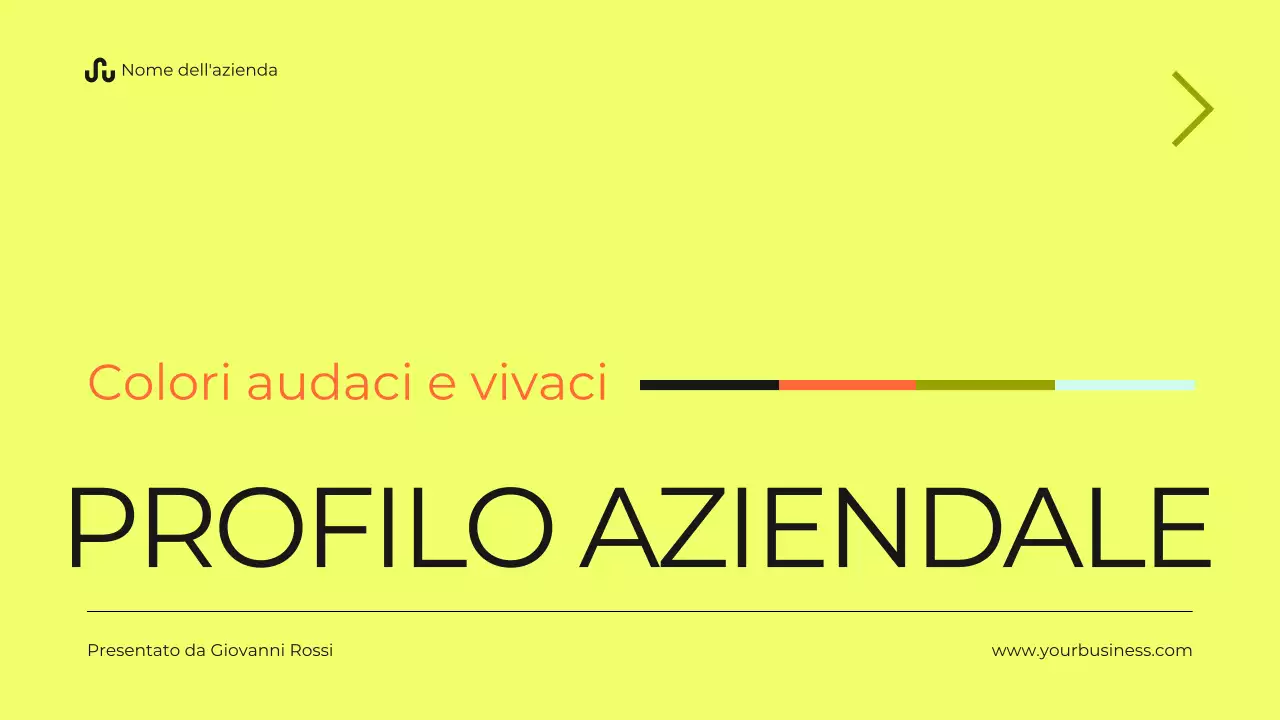 Rapporto sul profilo aziendale di Neon Modern