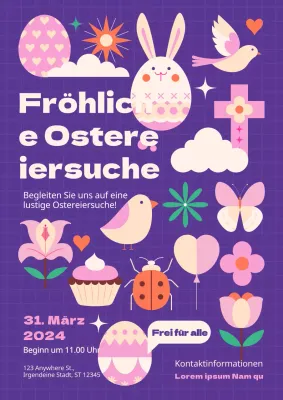 Süßes Oster-Event in Lila und Rosa