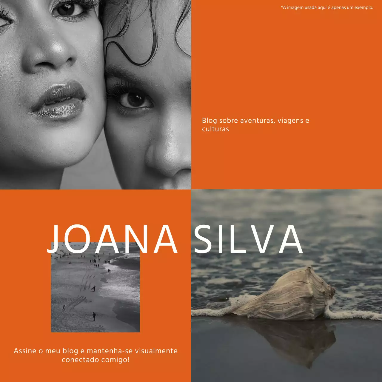 Tendência laranja e branca Estilo de vida moderno e promoção do blogue Trevel