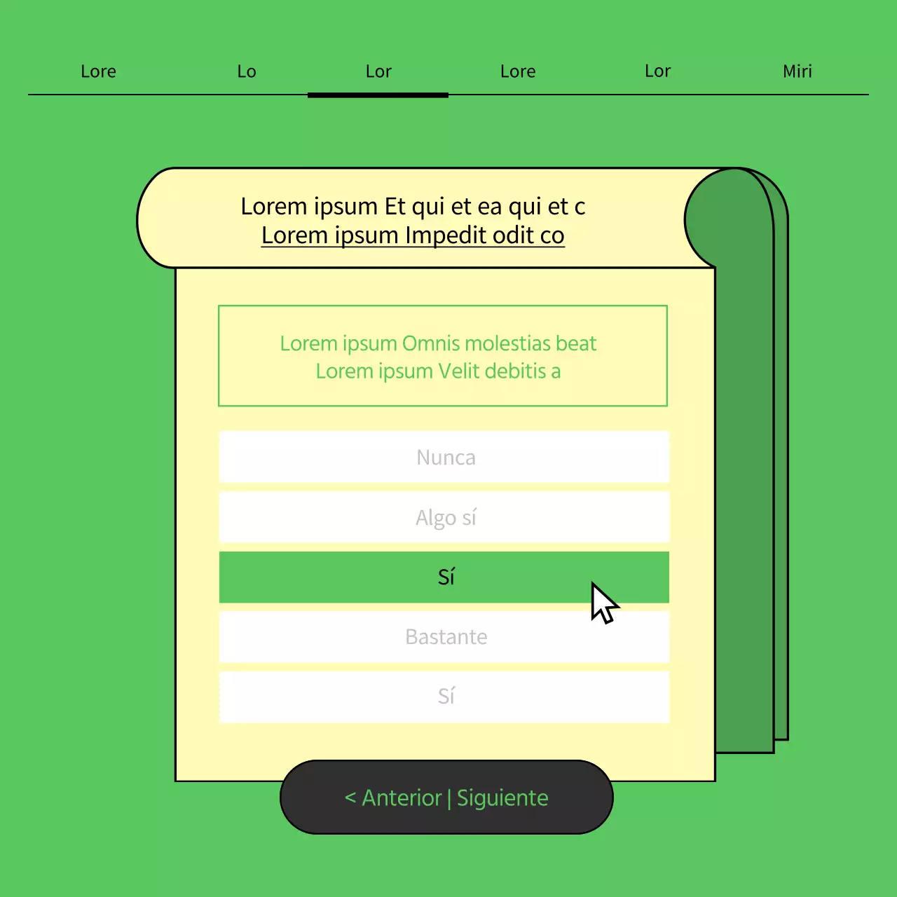 Un sencillo test verde y amarillo de autoevaluación de la depresión post