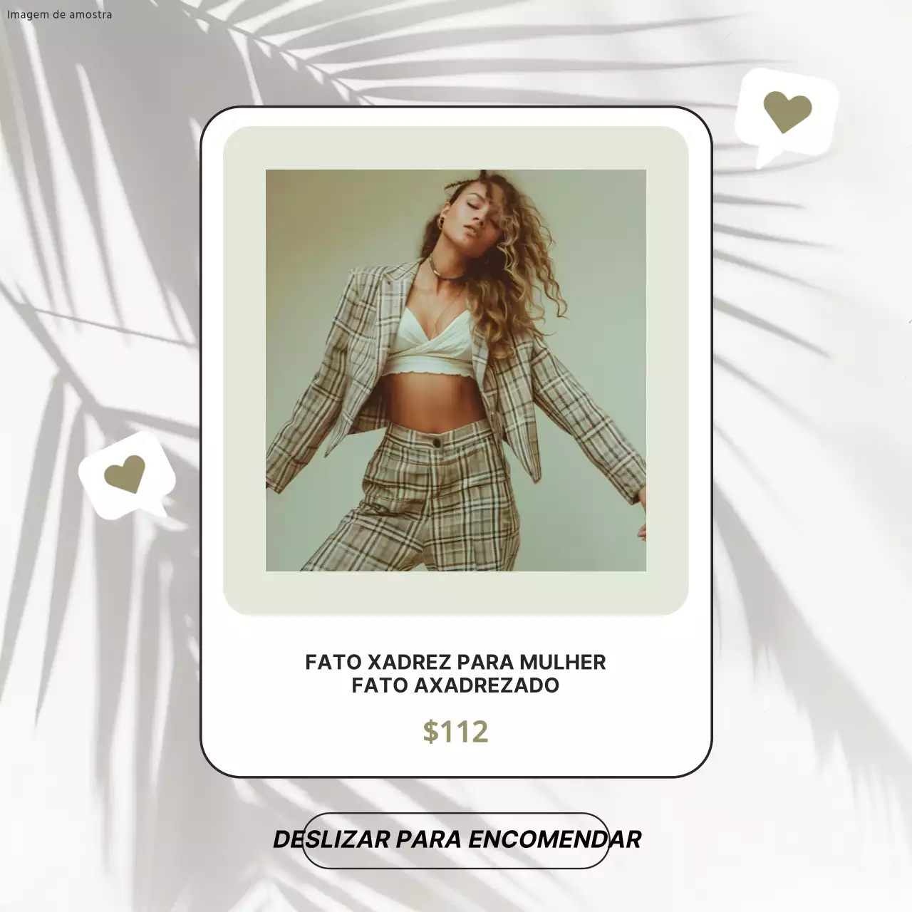 Bege e caqui Moldura fotográfica moderna Moda feminina Promoção de loja