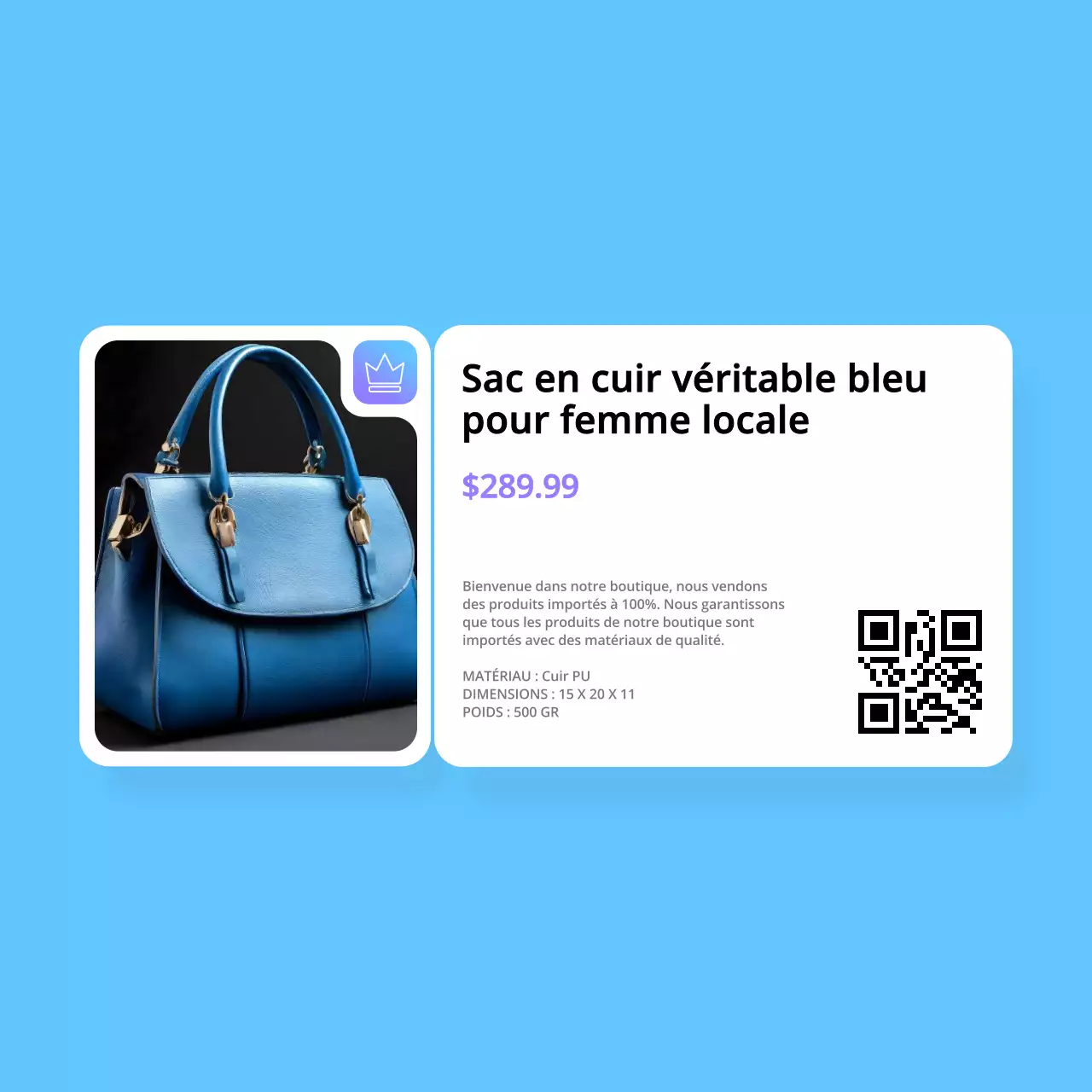 Mauve Bleu Moderne Produit Promotion Collection Campagne