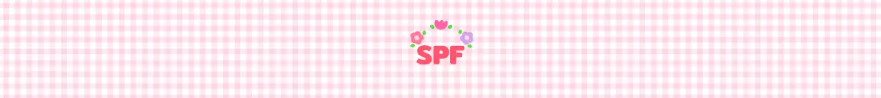 Ein niedliches Frühlings-Picknick-Festival mit rosa Karomuster und floralen Illustrationen