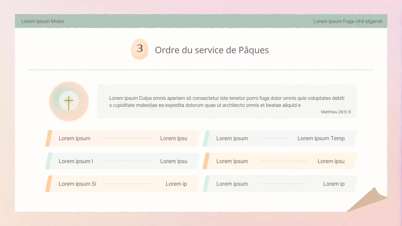 Un simple agenda de Pâques rose et jaune