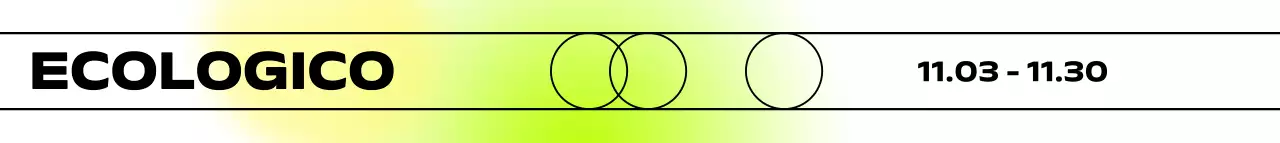 Mostra semplice e colorata con sfondo sfumato e forme circolari