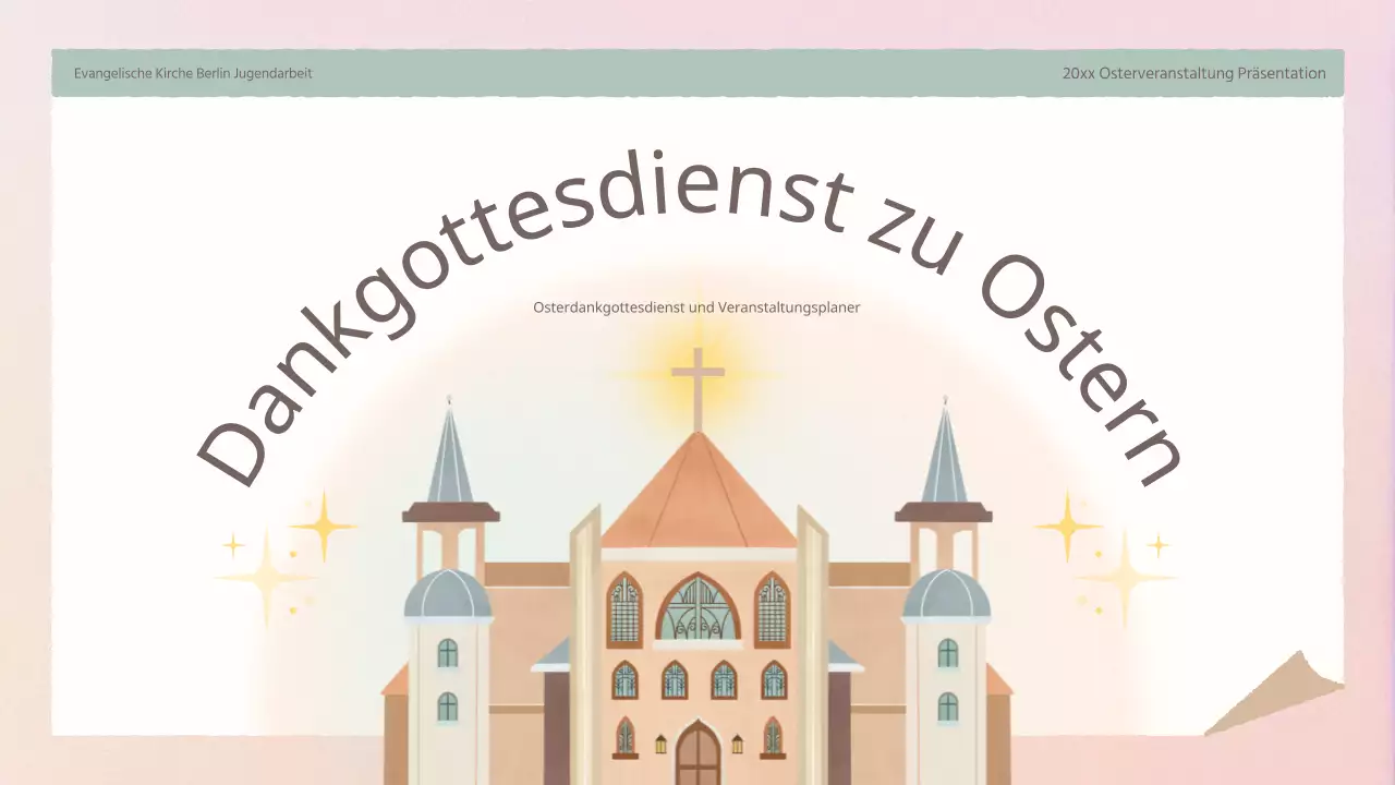 Ein einfacher Planer für das Osterfest in Rosa und Gelb