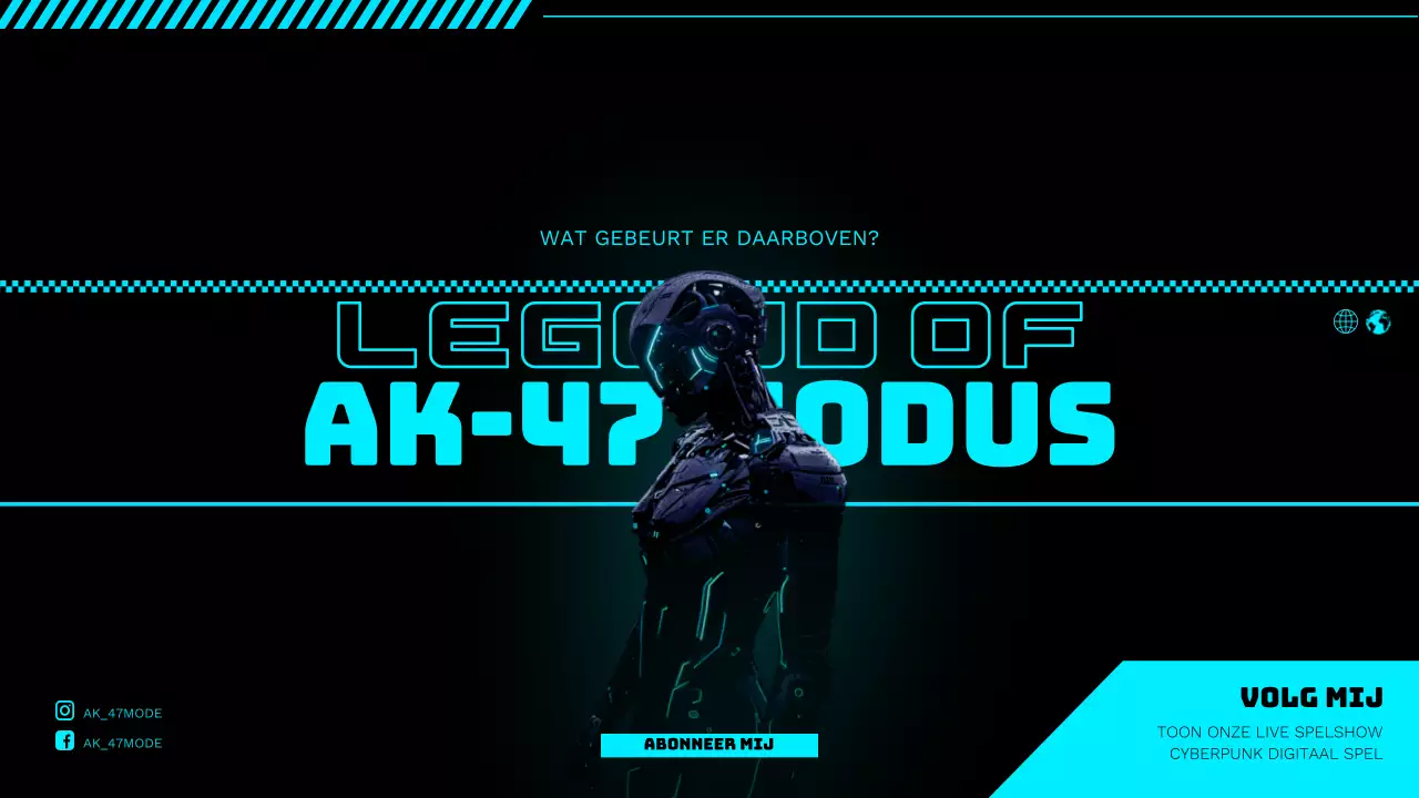 Een verzameling cyberpunk gamekanalen in neon en zwart