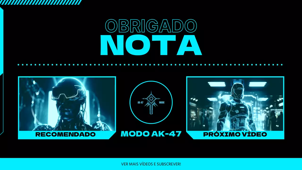 Promover um outro canal de jogo cyberpunk em néon e preto